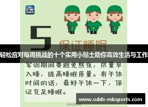 轻松应对每周挑战的十个实用小贴士助你高效生活与工作